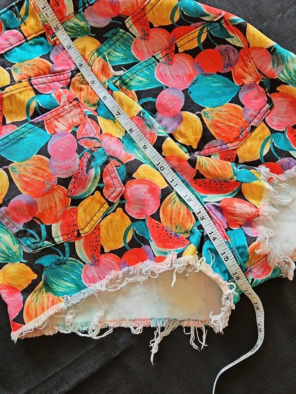 Zara Vibrant Fruit Pattern High Waist Shorts - Picture 11 of 12
